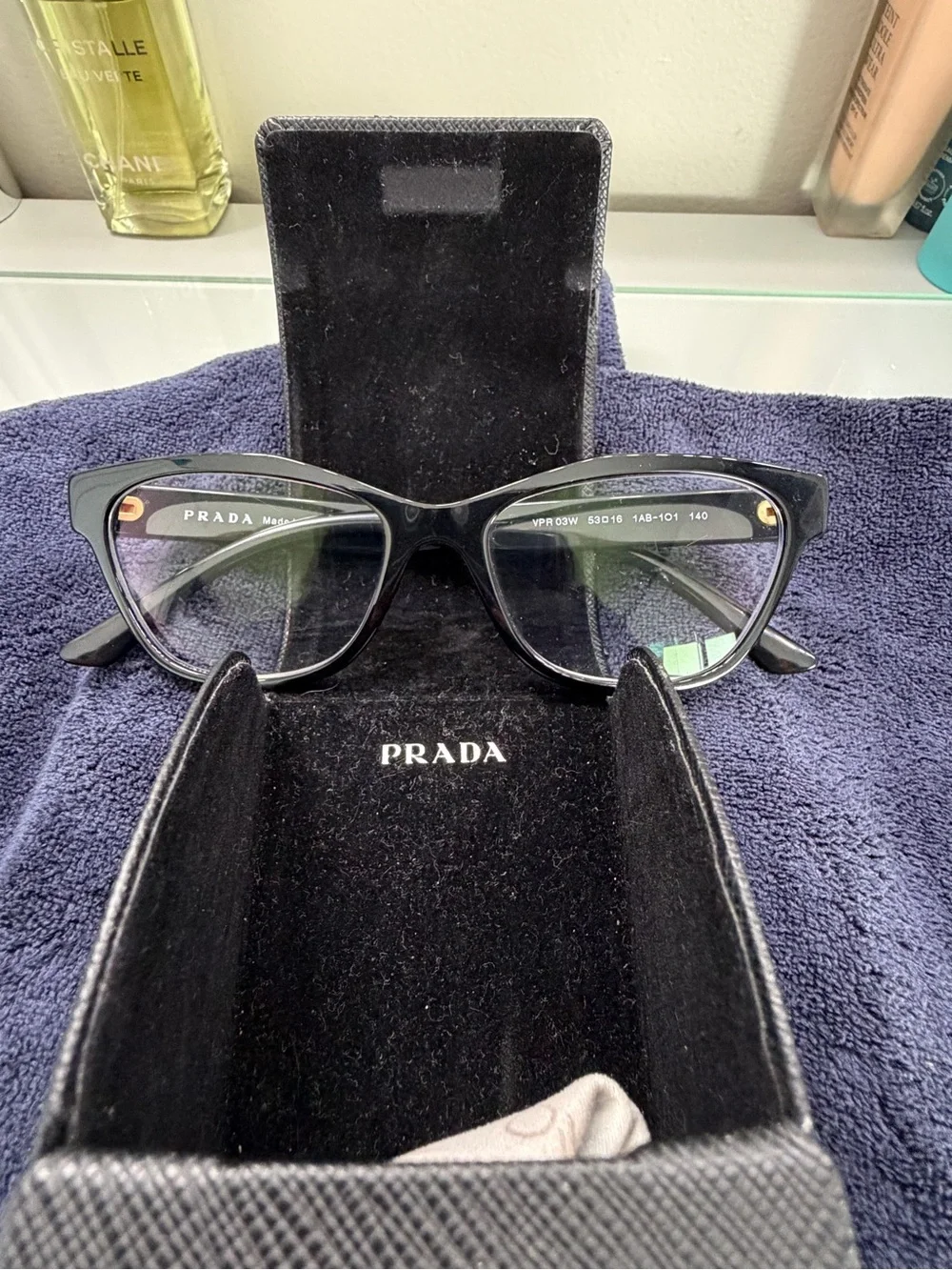 Prada Black Cat-Eye Optical Frames